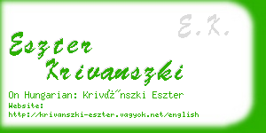 eszter krivanszki business card